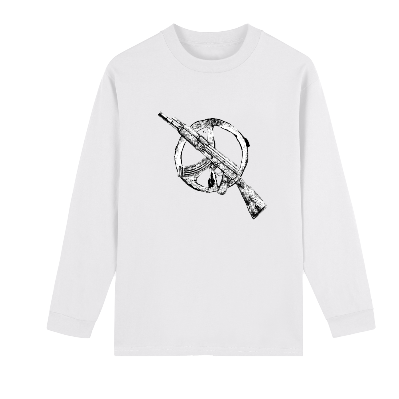 Crew Neck Drop Shoulder Long Sleeve Shirt